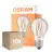 Flerpack 10x Osram Led Star Classic LED E27 Päron Filament Klar 4.9W 470lm - 827 Extra Varm Vit | Ljussensor