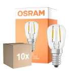 Flerpack 10x Osram Speciell T LED E14 Rörformad Filament Klar 1.6W 50lm - 824 Extra Varm Vit | Ersättare 5W